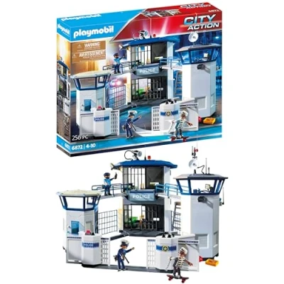 Abbildung von Playmobil® Konstruktions Spielset Polizei Kommandozentrale mit Gefängnis (6872), City Action, (256 St), Made in Germany
