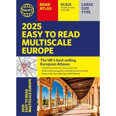 Abbildung von 2025 Philip&#039;s Easy to Read Multiscale Road Atlas of Europe: (A4 paperback with flaps) (Philip&#039;s Atlases)