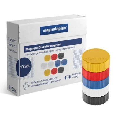 Abbildung von Magnetoplan Magnet Discofix Magnum 1660010 34mm sortiert 10 Stück