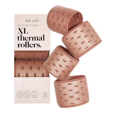 Abbildung von Kitsch Recycled Plastic XL Thermal Rollers 4 Piece Set Terracotta