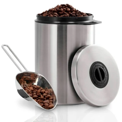 Abbildung von Xavax Kaffeedose Edelstahldose für 1 kg Kaffeebohnen, mit Schaufel, Edelstahl, (Set, 2 tlg)