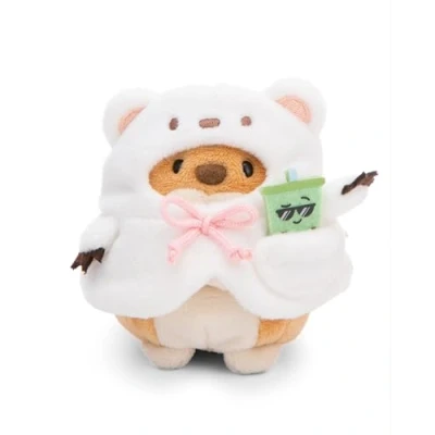 Abbildung von NICI MYMOCHI Kuscheltier Set Hund Hiro 8 cm mit Bubble Tee und Eisbärkostüm, Flauschiges Stofftier zum Kuscheln, Spielen Liebhaben 61146