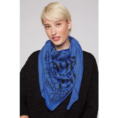 Abbildung von Soccx Dreieck MIT Artwork Schal, Damen, Größe: One Size, Vividblue