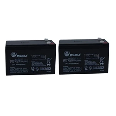 Abbildung von Diamec Batteriekabel AGM 12 V 7 Ah F1 für Sicherheitseinheiten, 2 Stück