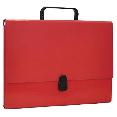 Abbildung von OFFICE PRODUCTS 21187811 04 Sammelbox PP Kunststoff mit Griff und Verschluss, A4, 5 cm, rot
