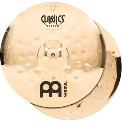 Abbildung von Meinl Cymbals Classics Custom Extreme Metal Hihat — 14 Zoll (Video) Schlagzeug Becken (35,56cm) B12 Bronze, Brilliantes Finish (CC14EMH B)