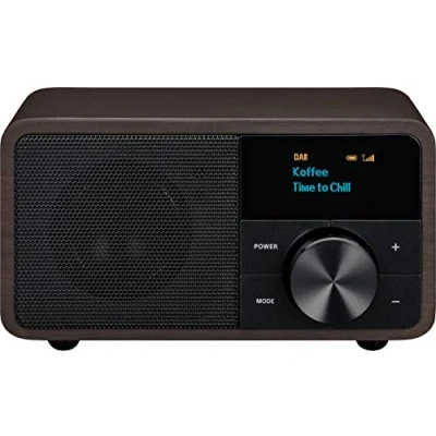Abbildung von Sangean DDR 7 Genuine DAB+ Radio FM/UKW Bluetooth Streaming OLED Display Micro USB Anschluss akustisch gestimmtes Holzgehäuse Noire