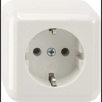 Abbildung von Schneider Electric Merten MEG2301 8719 Schuko Steckdose 16 A 250 V, Aufputz 1 fach,Polarweiß, Made in Germany