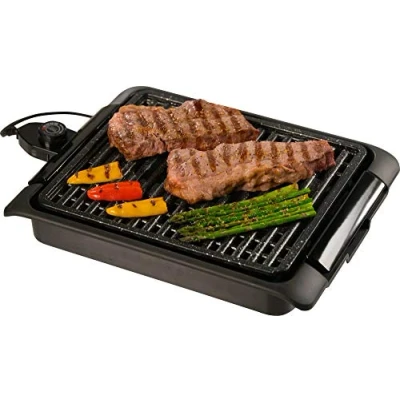 Abbildung von Starlyf Tischgrill Smokefree Grill, 1250,00 W, abnehmbares Thermostat, Stein Beschichtung, spülmaschinenfest