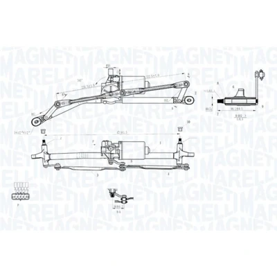 Abbildung von MAGNETI MARELLI 064012005011 Scheibenreinigungsanlage FIAT: Punto II Schrägheck