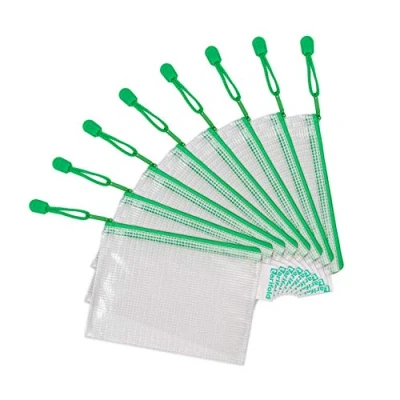 Abbildung von Tarifold Reißverschlusstasche PVC grün A6 175x125mm VE=8 Stück