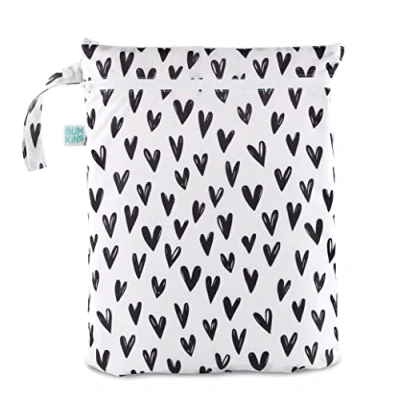 Abbildung von Bumkins Aduoke Waterproof Wet Dry Bags for Baby, Travel, Swimsuit, Cloth Diapers, Pump Parts, Gym Clothes, Toiletries, Strap to Stroller, Zipper Reusable Bag, Packing Pouch
