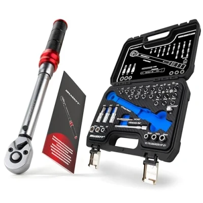 Abbildung von HASKYY Drehmomentschlüssel Set 1/4&quot; 2 20Nm inkl. Zubehör Bits Nüsse