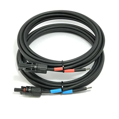 Abbildung von solartronics Verbindungskabel 4mm² Solarkabel schwarz mit Stecker einseitig für Solarmodul zum Laderegler Verteiler GAK PV, Anschlusskabel H1Z2Z2 K, Made in Germany (2 x 2m)