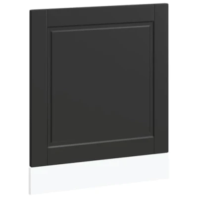 Abbildung von vidaXL Geschirrspülerblende Porto Schwarz 60x1,5x67 cm Holzwerkstoff, Geschirrspüler Frontblende, Verkleidung, Geschirrspülerfront