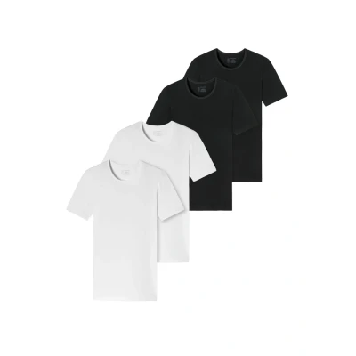 Abbildung von Schiesser 4PACK Unterhemd/shirt, Herren, Größe: Small, Schwarz weiss