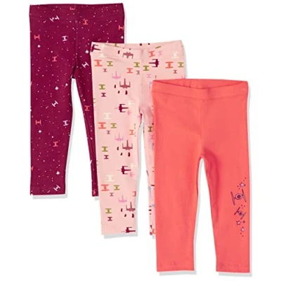 Abbildung von Amazon Essentials Disney Marvel Star Wars Frozen Princess Mädchen Leggings, 3er Pack, Ships, 3 Jahre