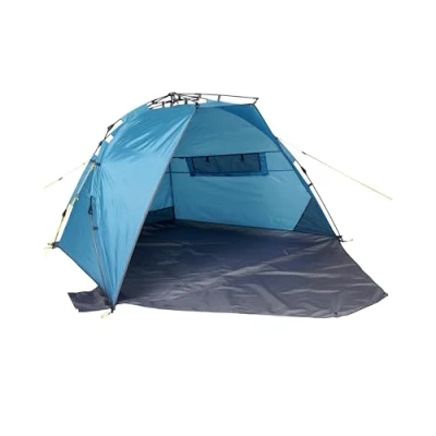 Abbildung von UQUIP Strandmuschel Automatik Speedy Strandzelt, Reise Wind Sonnen Schutz UV50+