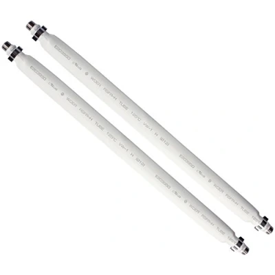 Abbildung von POPPSTAR 2x 31,5cm SAT Fensterdurchführung (2 mm Kabel flach) Kupplung (F Stecker), vergoldete Kontakte, weiß