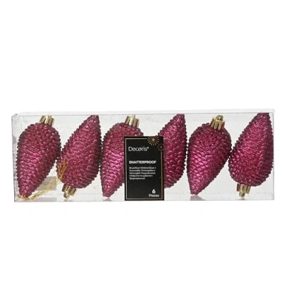 Abbildung von Tannenapfel Kunststoff d4,5h8 cm grünappl 6Stk Weihnachten Decoris