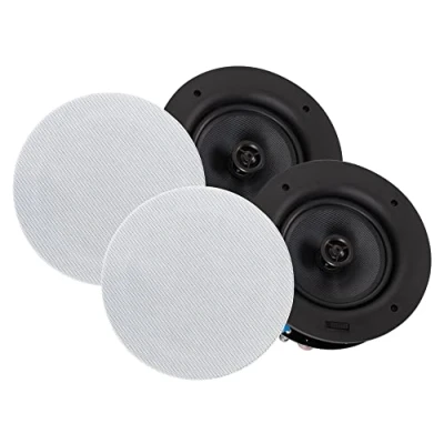 Abbildung von McGrey ACS 660 WH High End Gewebe Einbaulautsprecher 2X Set 2 Wege HiFi Decken Einbaubox Ideal zur Festinstallation 60/240 Watt (RMS/Peak) 6,5&quot; Woofer, 0,75&quot; Hochtöner Weiß