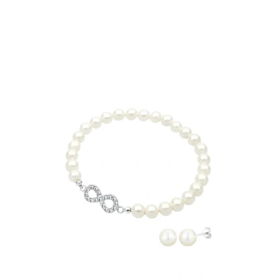 Abbildung von Elli SET Infinity Basic Ohrringe, Damen, Größe: 18, Weiß
