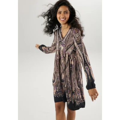 Abbildung von Aniston CASUAL Tunikakleid mit fantasievollem Paisley Muster NEUE KOLLEKTION