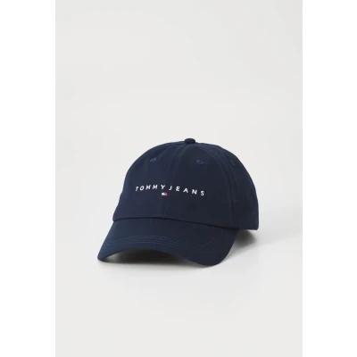 Abbildung von Tommy Jeans Linear LOGO Panel Cap, Damen, Größe: One Size, Dark night navy