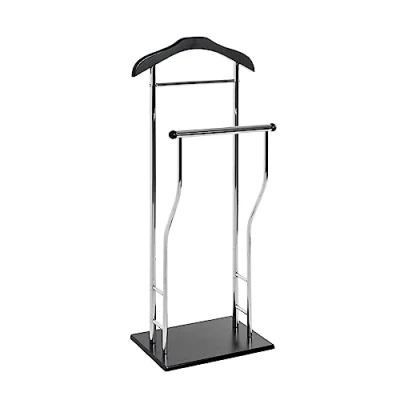 Abbildung von HAKU Möbel Herrendiener Chrom, schwarz, MDF, Metall Maße: B 45 cm x H 110 T 30 cm, Style: Modern