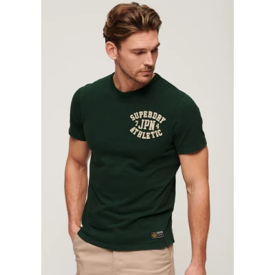 Abbildung von Superdry Vintage Athletic Short Sleeve Tshirt print, Herren, Größe: Large, Enamel green