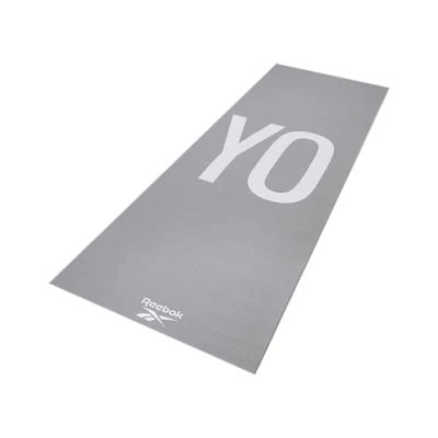 Abbildung von Yogamatte. 4mm. doppelseitig. grau
