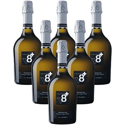 Abbildung von Sior Sandro Prosecco DOC Extra Dry V8+ Spumanti Vineyards Vino Spumante 6 X 75 Italienischer Sekt