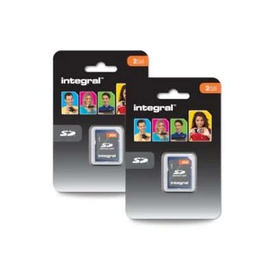 Abbildung von Integral SD Speicherkarte (Secure Digital), 2 GB, kompatibel mit älteren Geräten, Kameras, MP3 Player, Camcorder und mehr