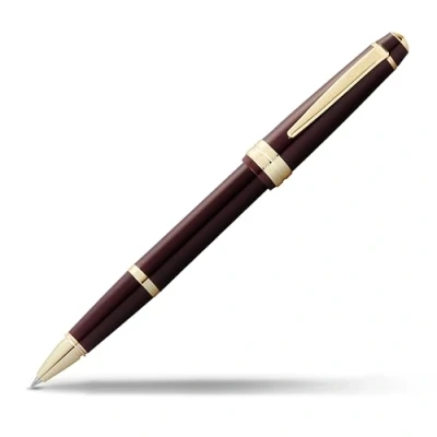 Abbildung von Cross Bailey Light Rollerball (Strichstärke F, Schreibfarbe: schwarz, inkl. Geschenkverpackung) Rot Lack mit goldfarbenen Beschlägen