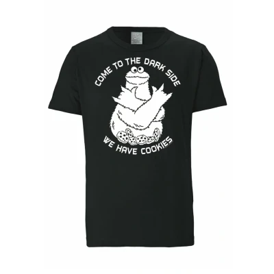 Abbildung von Logoshirt Tshirt SESAMSTRAßE KRÜMELMONSTER DARK SIDE print, Herren, Größe: Small, Schwarz
