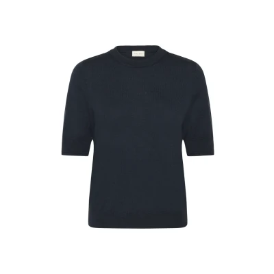 Abbildung von Part Two Natanya Tshirt basic, Damen, Größe: Large, Dark navy
