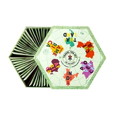 Abbildung von ACORUS Reise Tee Set Weltreise Ihrer Träume mit Einer Auswahl an Tees, die Sie Noch nie Zuvor Gekostet Haben Natürliche Geschenkset Kräutertee, Früchtetee Teebox 60 Teebeutel