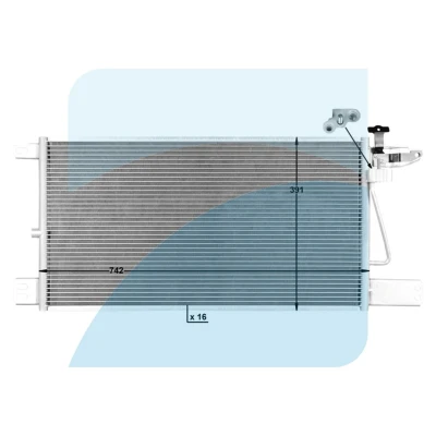Abbildung von PRASCO SC5034 Klimakondensator 11,7 8,6 Aluminium 745 R 134a