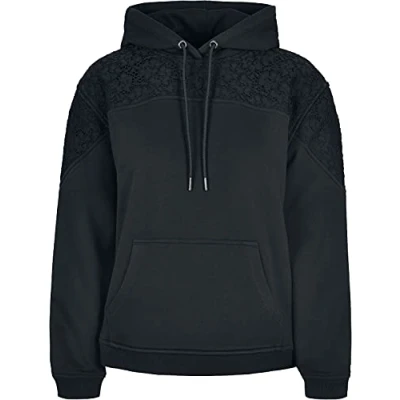Abbildung von Urban Classics Ladies Lace Inset Hoody Black S