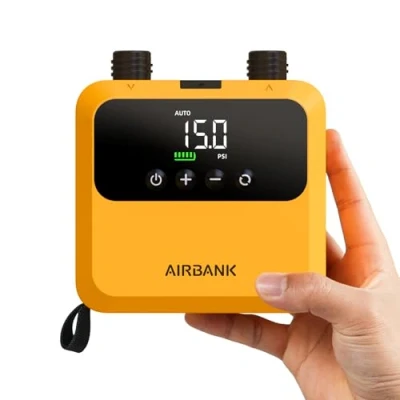 Abbildung von AIRBANK Mini SUP elektrische Luftpumpe PULSE Pro, superkleine wiederaufladbare tragbare Pumpe, MAX 20 PSI, mit bürstenlosem Motor für Kajaks, Schlauchboote, Zelte, Kite Wings