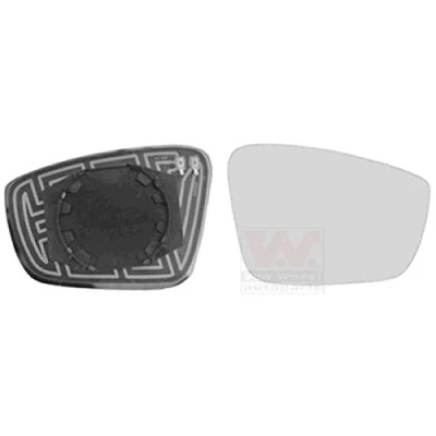Abbildung von VAN WEZEL 5701838 Außenspiegelglas rechts VOLKSWAGEN: up! Schrägheck, SKODA: Citigo, SEAT: Mii