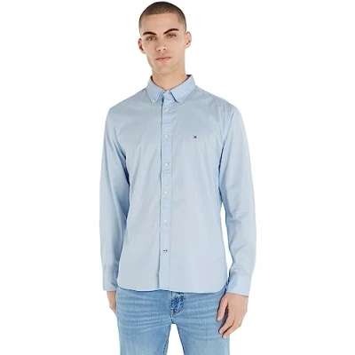 Abbildung von Tommy Hilfiger CORE FLEX Regular FIT Hemd, Herren, Größe: XS, Calm blue