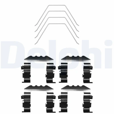 Abbildung von DELPHI LX0670 Zubehörsatz, Scheibenbremsbelag HYUNDAI: Kona SUV, i40 Kombi, Limousine, KIA: Optima / K5 Sportswagon, Limousine