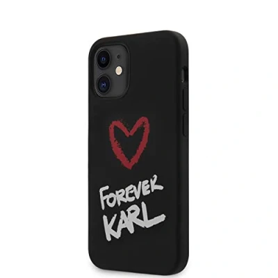 Abbildung von Karl Lagerfeld KLHCP12SSILKRBK Silicone Forever Hülle für iPhone 12 Mini 5,4&quot; schwarz
