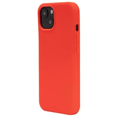 Abbildung von JT Berlin Liquid Silikon dünne Schutzhülle kompatibel mit Apple iPhone 13 Hülle [Wireless Charging kompatibel, Weiches Microfaser Innenfutter, Modell Steglitz] rot