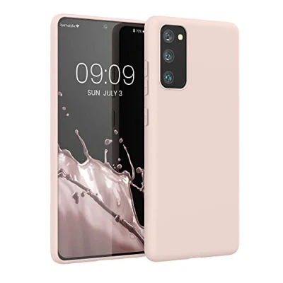 Abbildung von kwmobile Hülle kompatibel mit Samsung Galaxy S20 FE weiches TPU Silikon Case Cover geeignet für kabelloses Laden Coconut Swirl
