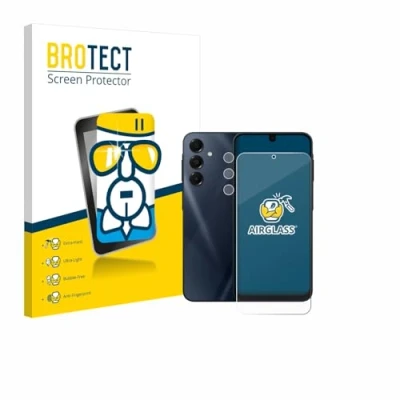 Abbildung von BROTECT Schutzglas für Samsung Galaxy A16 5G (Display+Kamera) Schutzfolie Panzer Folie Glas [Extrem Kratzfest 9H, Anti Fingerprint,