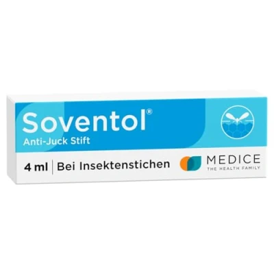 Abbildung von Soventol Anti Juck Stift 4 ml Roll On bei Insektenstichen pflegt &amp; kühlt schnell die gereizte Haut lindert den Juckreiz und beruhigt berührungsfreie Anwendung für ganze Familie