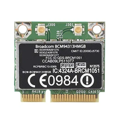 Abbildung von PCI Expressionsnetzwerkkarte BCM94313HMGB, 150 Mbit/s E Funkkarte unterstützt Bluetooth 3.0 für G4 G6 G7 CQ43 CQ56 DV6 6000 Serie DV7 7000