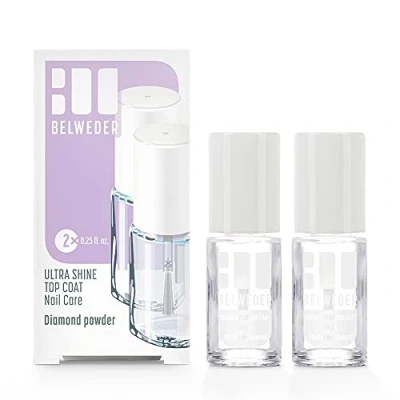 Abbildung von BELWEDER x2 Ultra Gloss Hardening Polish mit Diamond Powder 2x7,5 ml Kräftigt weiche, spröde und streifige Nägel Transparenter Glanz Top Coat angereichert